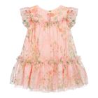 Baby Girls Pink Rose Tulle Dress, 3, hi-res