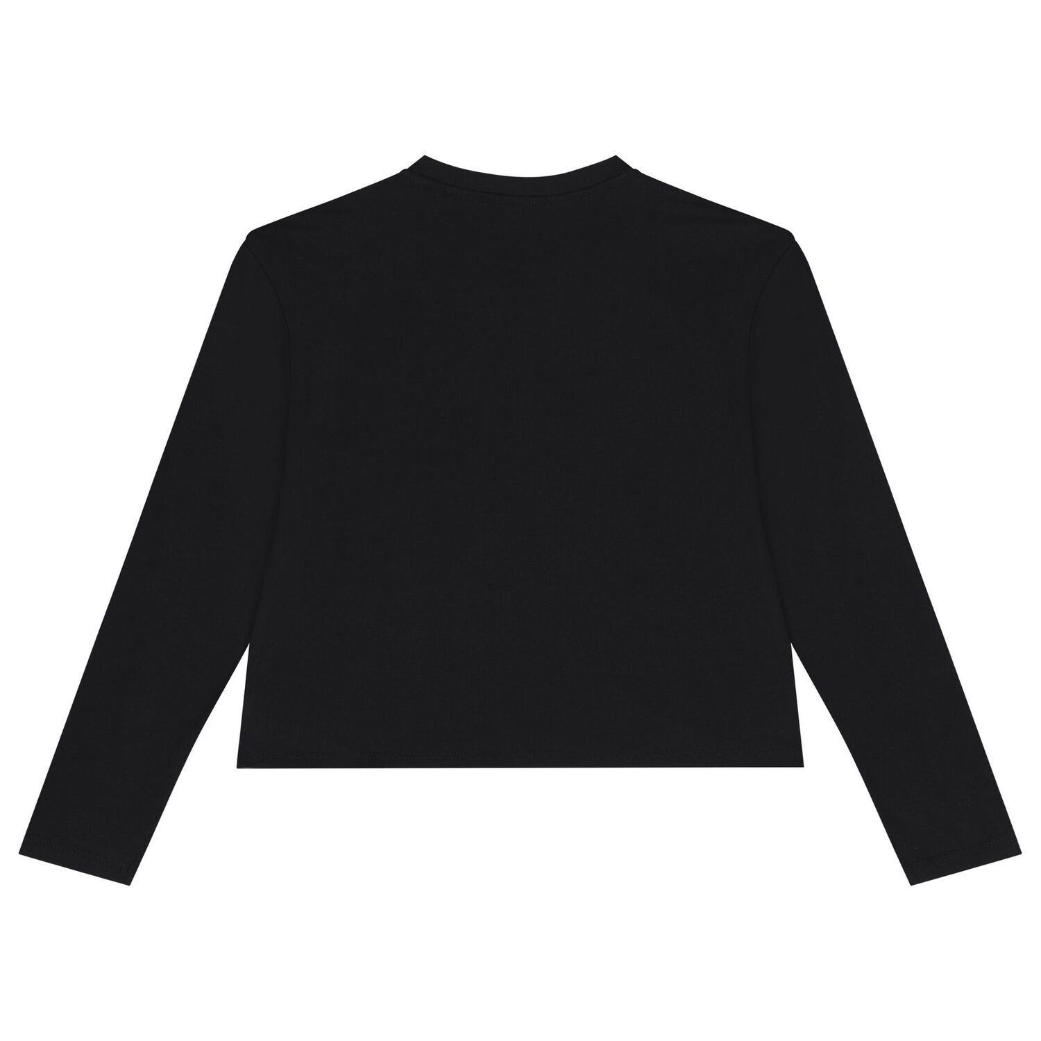Girls Black Logo Long Sleeve Top, 2, hi-res image number null