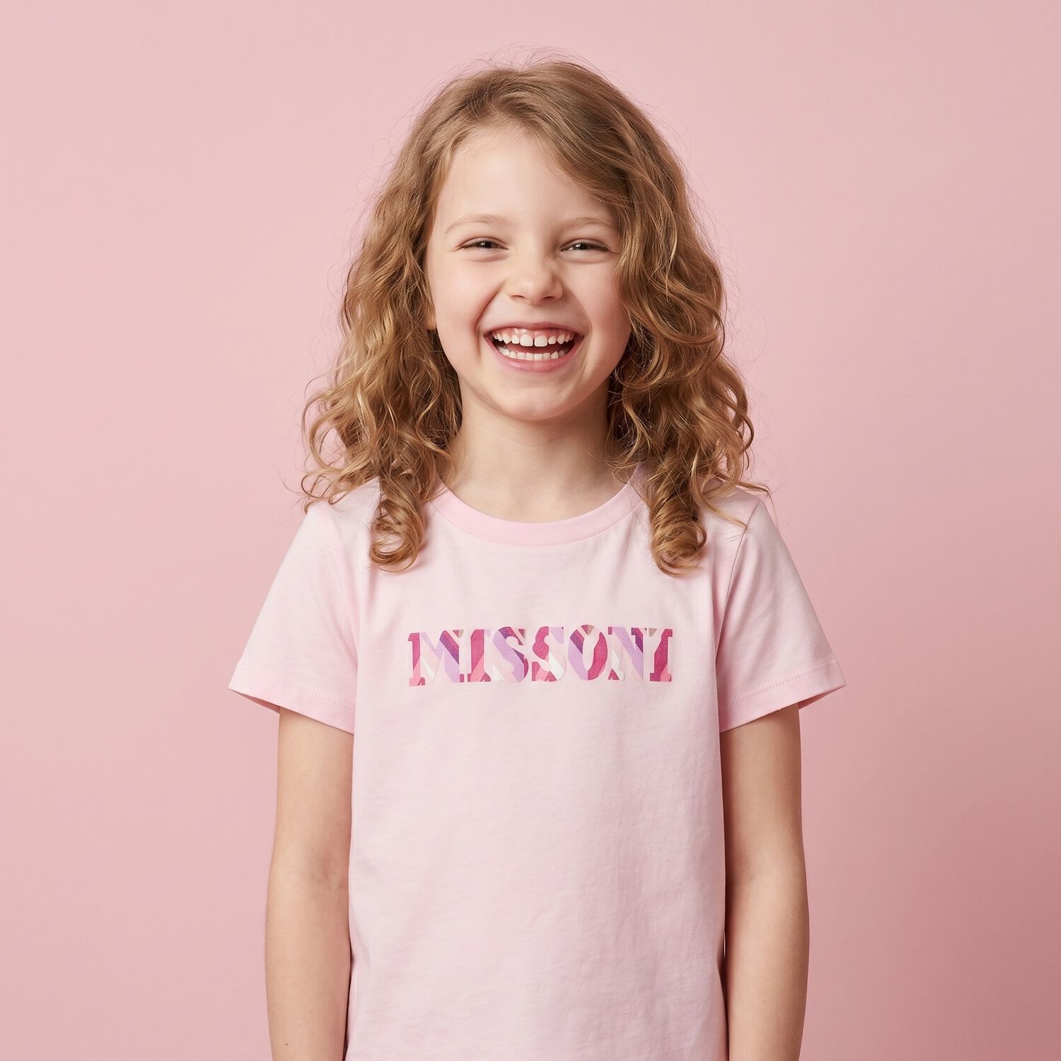 Girls Pink Logo T-Shirt , 3, hi-res