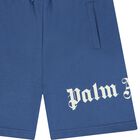 Boys Blue Logo Shorts, 1, hi-res
