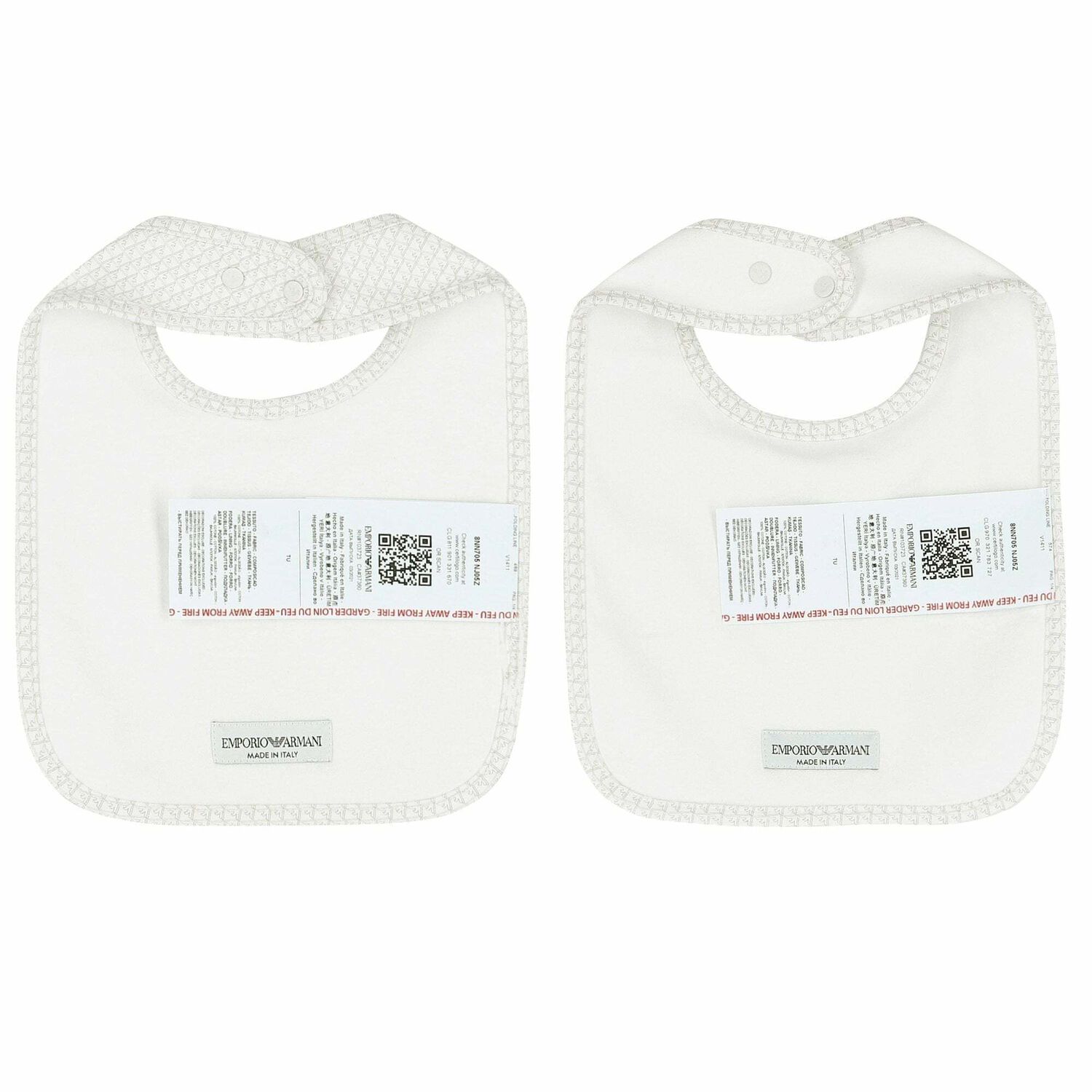 Ivory & Beige Logo Bibs ( 2-Pack ), 3, hi-res