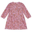Girls Pink & Orange Logo Dress, 1, hi-res