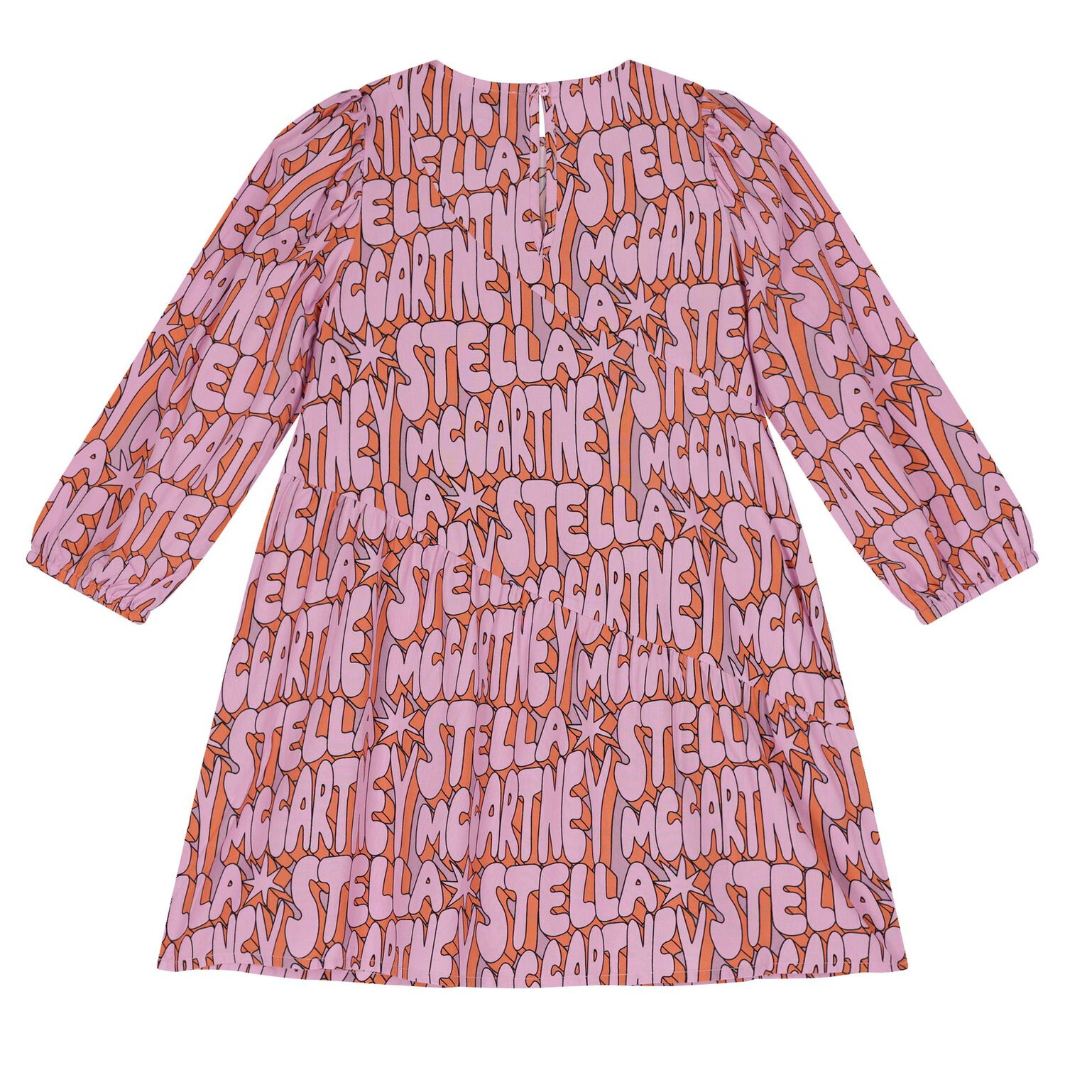 Girls Pink & Orange Logo Dress, 1, hi-res