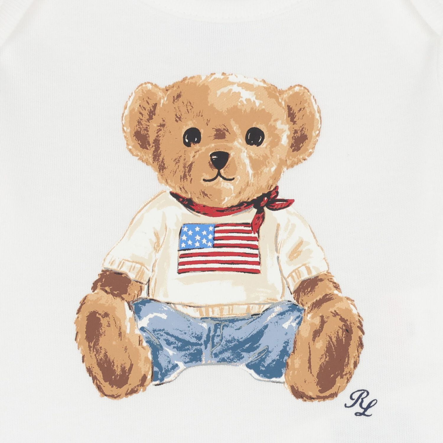 Baby Boys White Polo Bear Bodysuits ( 2 Pack ), 1, hi-res