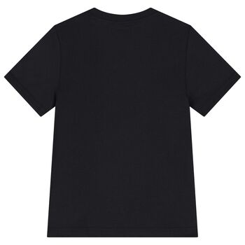 Boys Black Jordan Logo & Mountainside T-Shirt