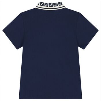 Boys Navy Logo Polo Shirt