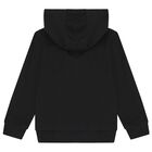Boys Black Tiger Logo Hooded Top, 1, hi-res