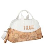 White & Beige Geo Map Baby Changing Bag , 1, hi-res