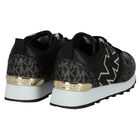 Girls Black Logo Trainers, 1, hi-res