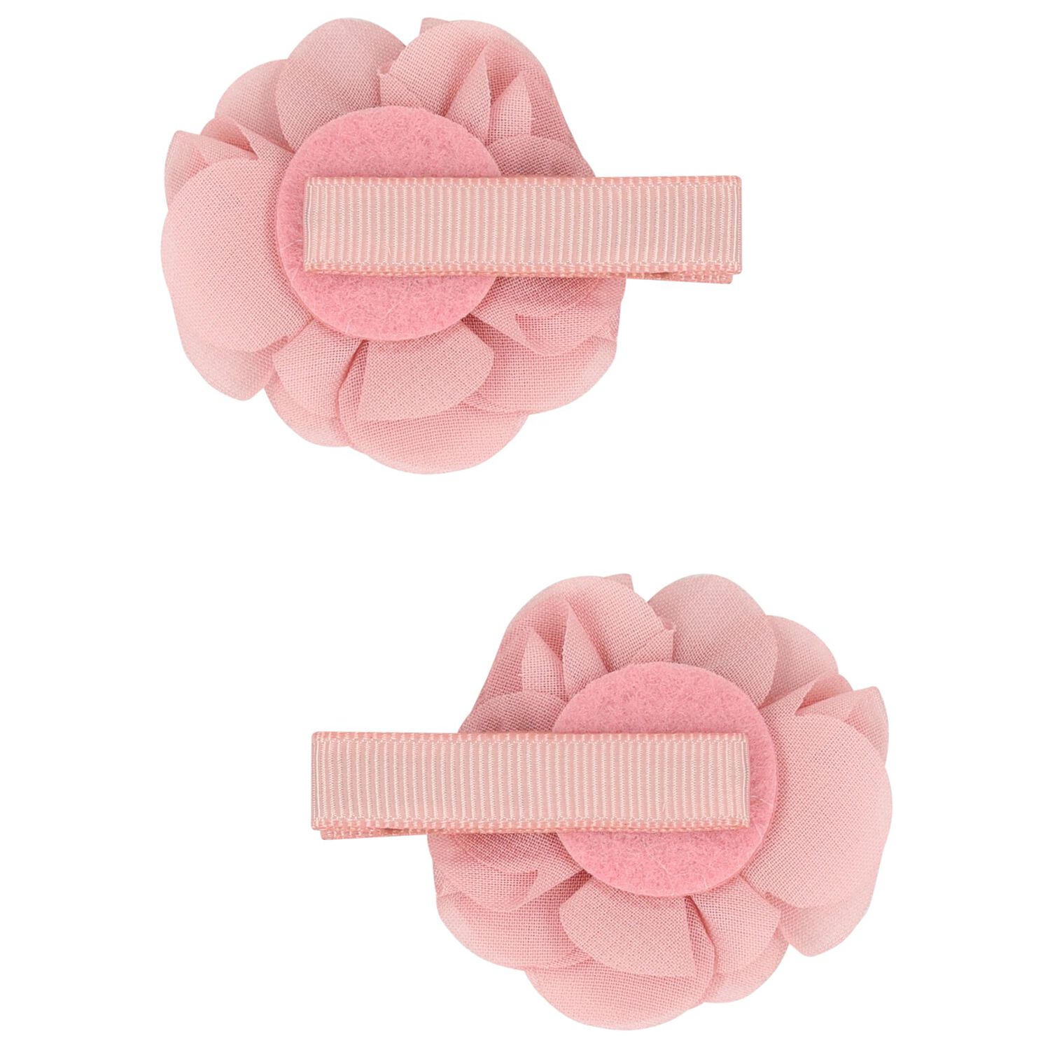 Girls Pink Flower Hairclips ( 2 Pack ), 2, hi-res
