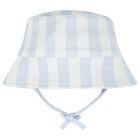 Baby Boys Blue & White Striped Logo Reversible Hat, 1, hi-res