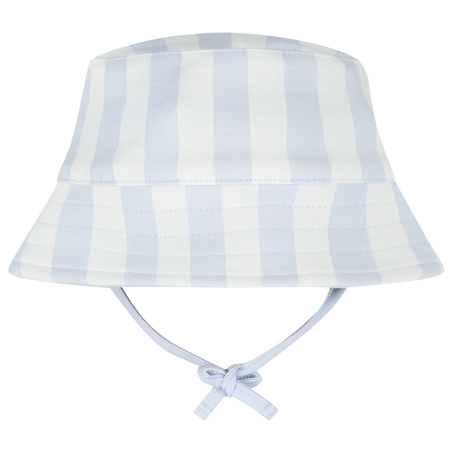 Baby Boys Blue & White Striped Logo Reversible Hat, 1, hi-res