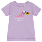 Baby Girls Purple & Blue Logo Trousers Set, 1, hi-res