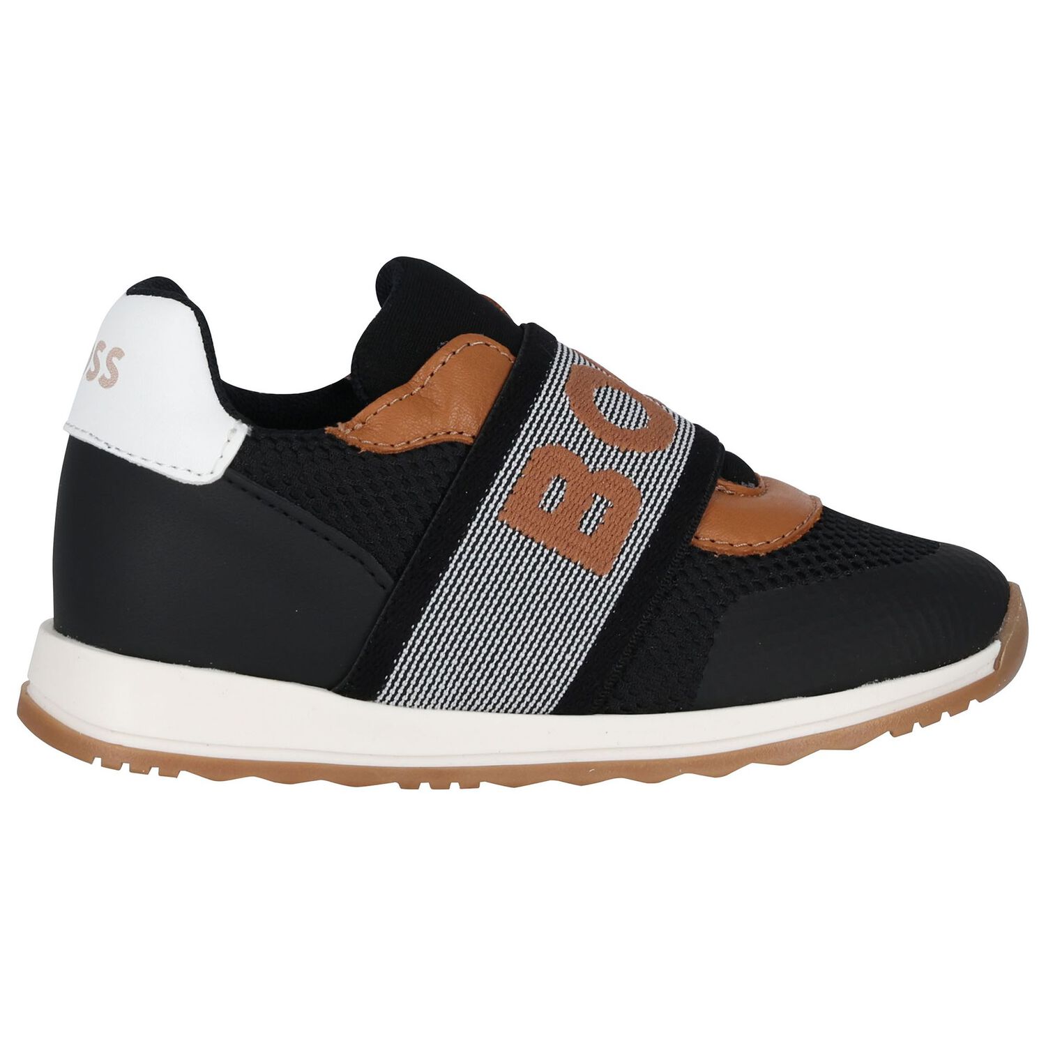 حذاء رياضى اولاد بالشعار باللون الاسود , 1, hi-res image number null