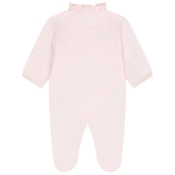 أفرول بنات بالشعار مكشكش باللون الوردي