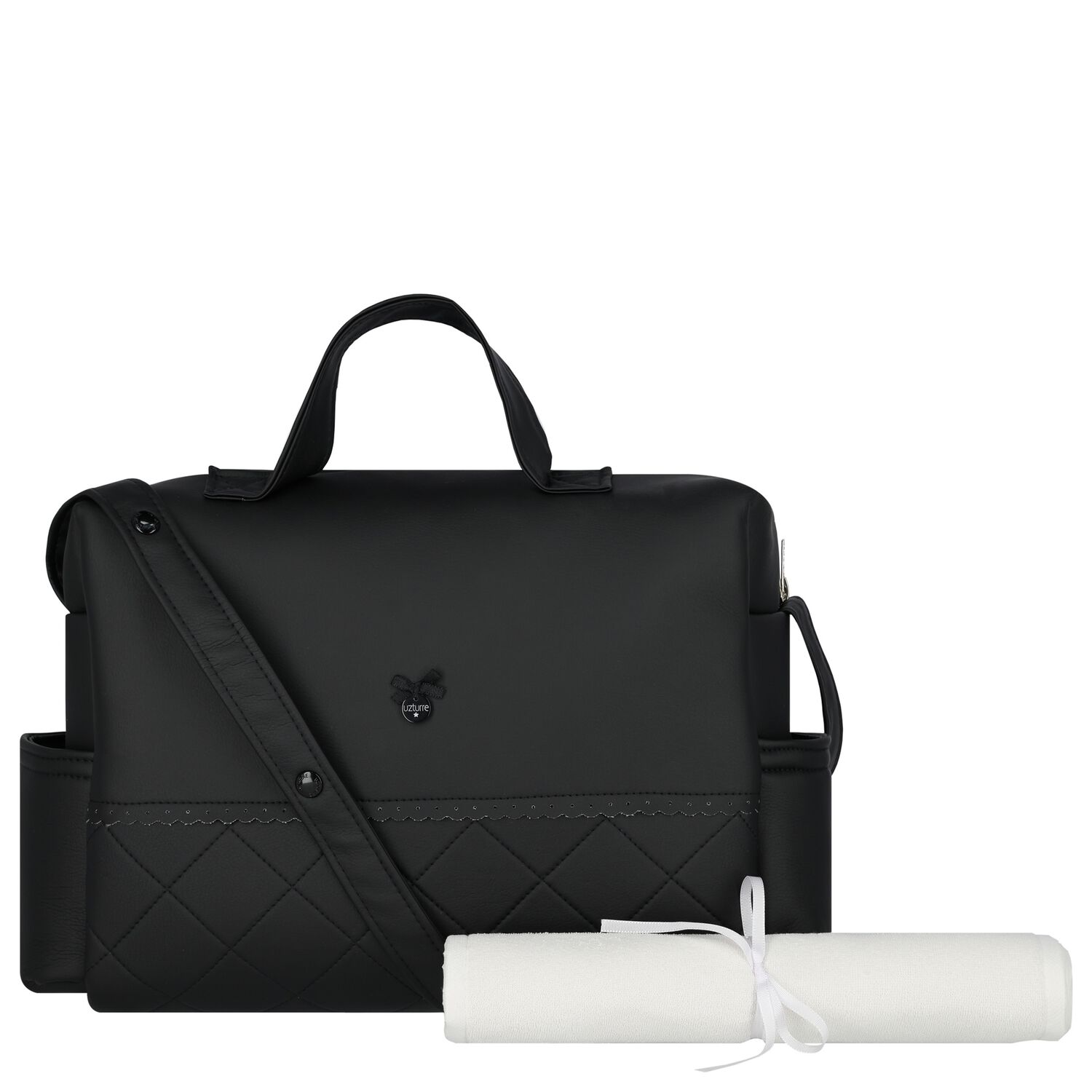 Black Baby Changing Bag ( 38cm ), 1, hi-res