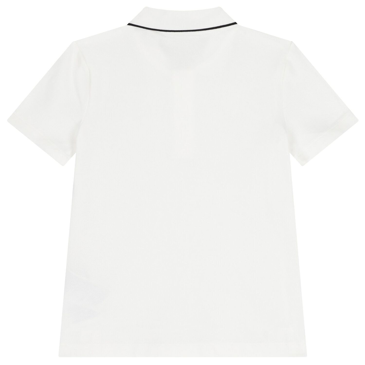 Boys White Logo Polo Shirt, 2, hi-res image number null