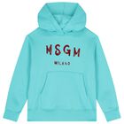 Turquoise Logo Hooded Top, 4, hi-res