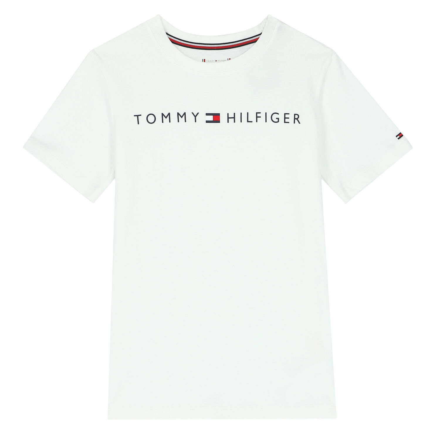 بيجاما بالشعار باللون الأبيض والكحلي للبنات, 1, hi-res