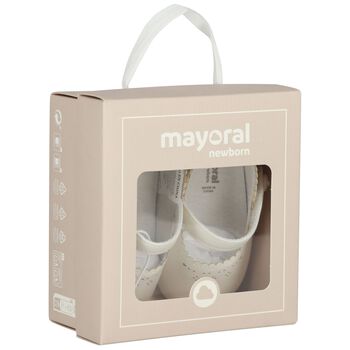 Baby Girls White Leather Pre Walker Shoes