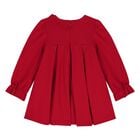 Younger Girls Red Bow Dress, 1, hi-res