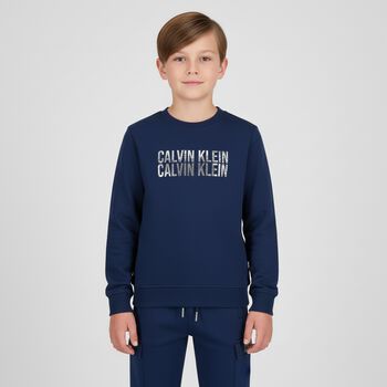 Boys Blue Logo Joggers