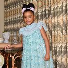 Girls Green Embellished Tulle Dress, 3, hi-res