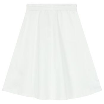 Girls White Logo Skirt