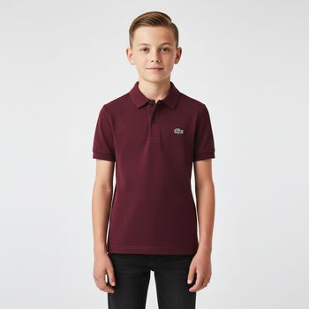 Boys Burgundy Logo Polo Shirt