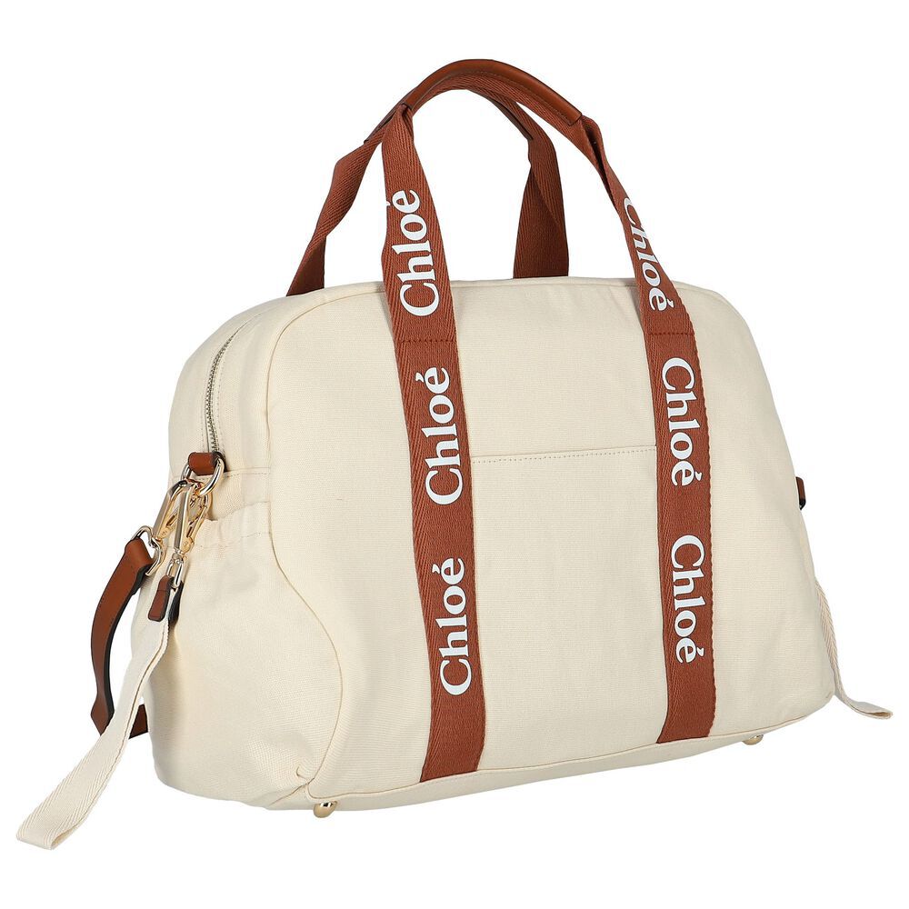 CHLOE Ivory Logo Baby Changing Bag | Junior Couture USA