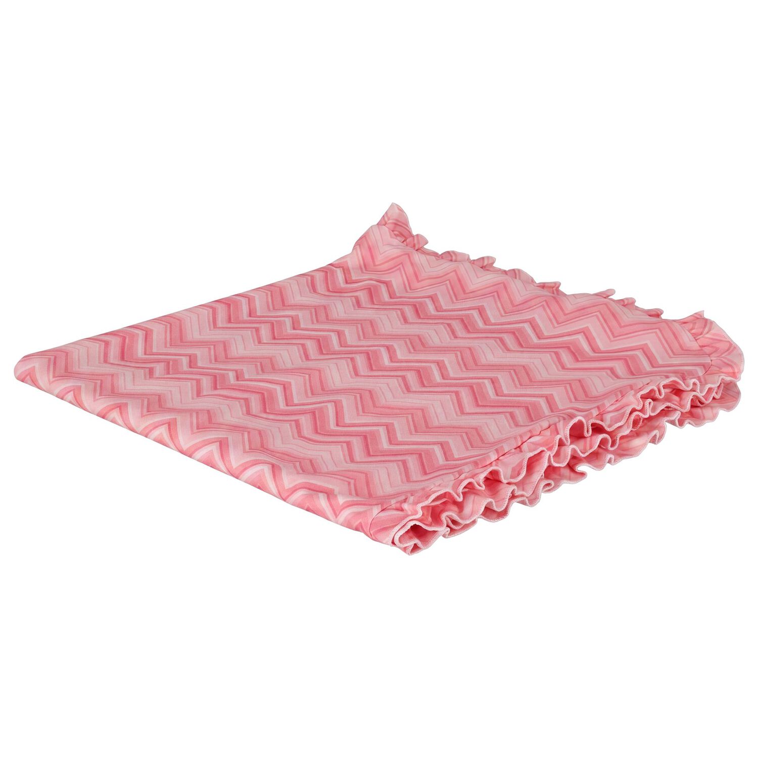 Baby Girls Pink Poudra Zig Zag Blanket, 1, hi-res