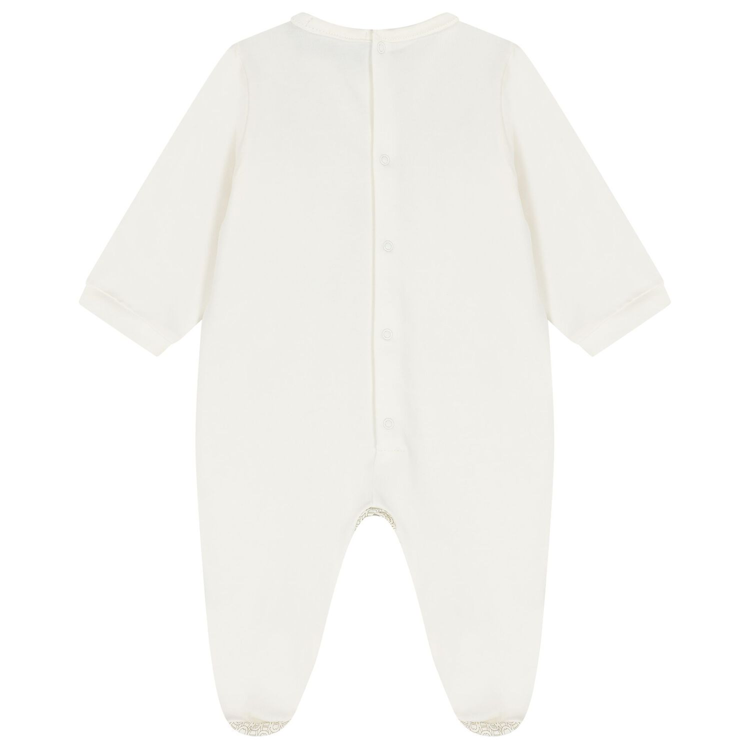 Ivory & Gold Logo Babygrow, 2, hi-res