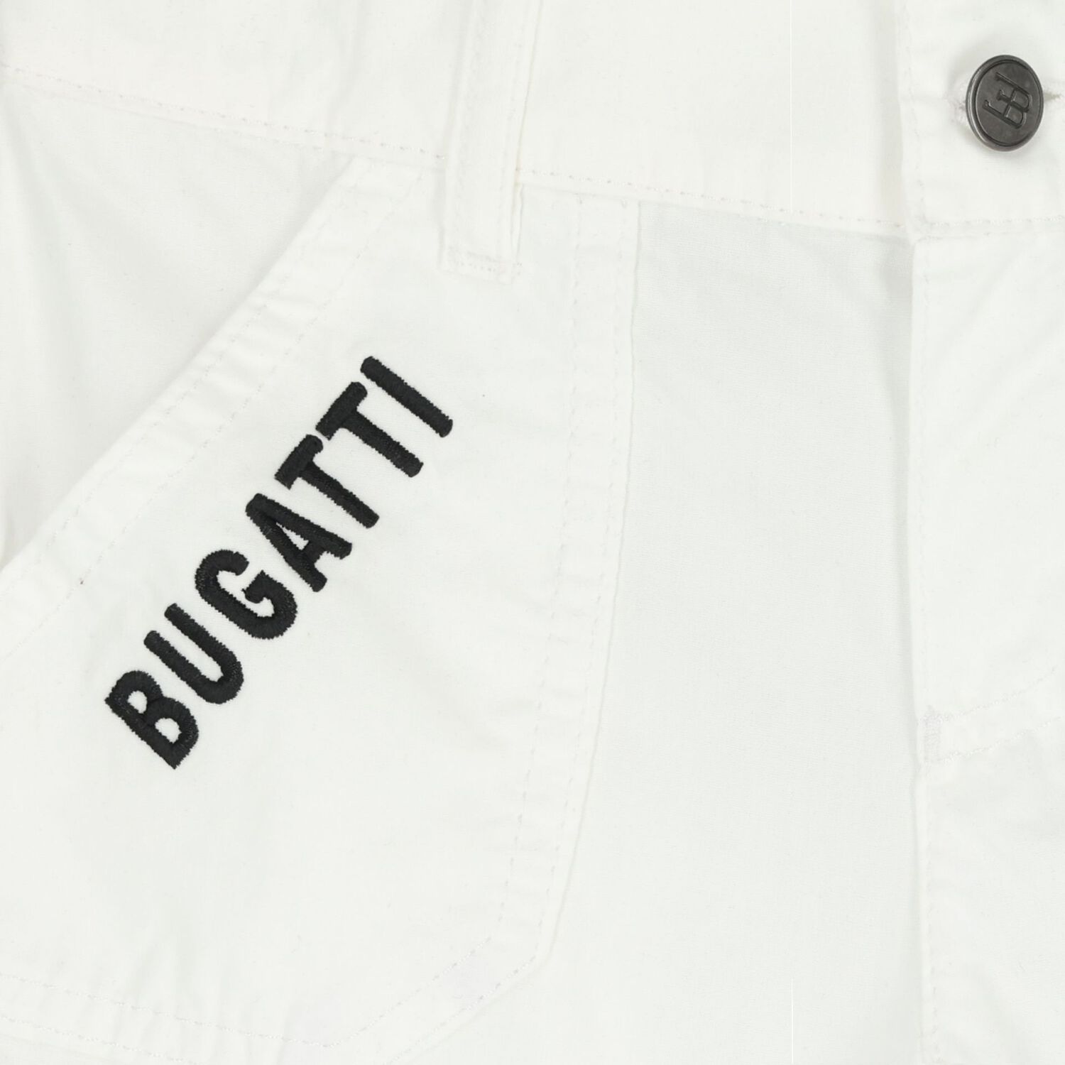 Younger Boys White Logo Shorts, 1, hi-res