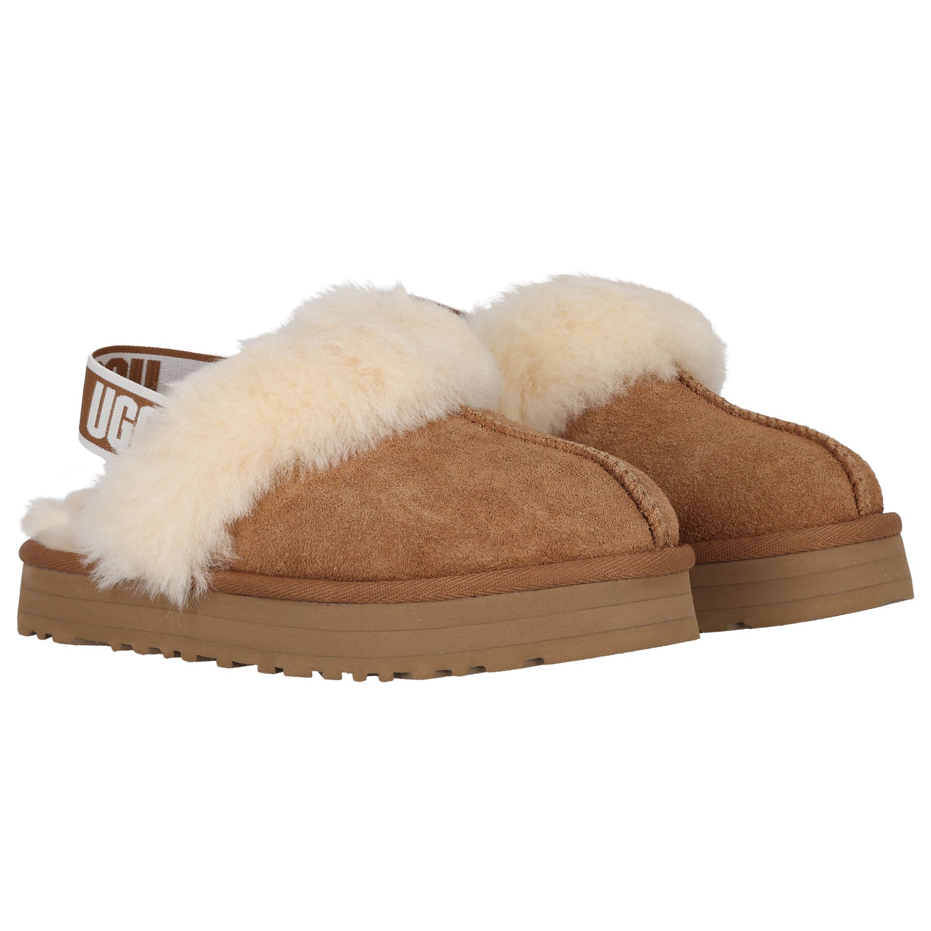 UGG Girls Chestnut Brown Funkette Suede Slippers | Junior Couture USA