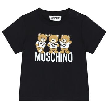 Black Teddy Bear Logo T-Shirt
