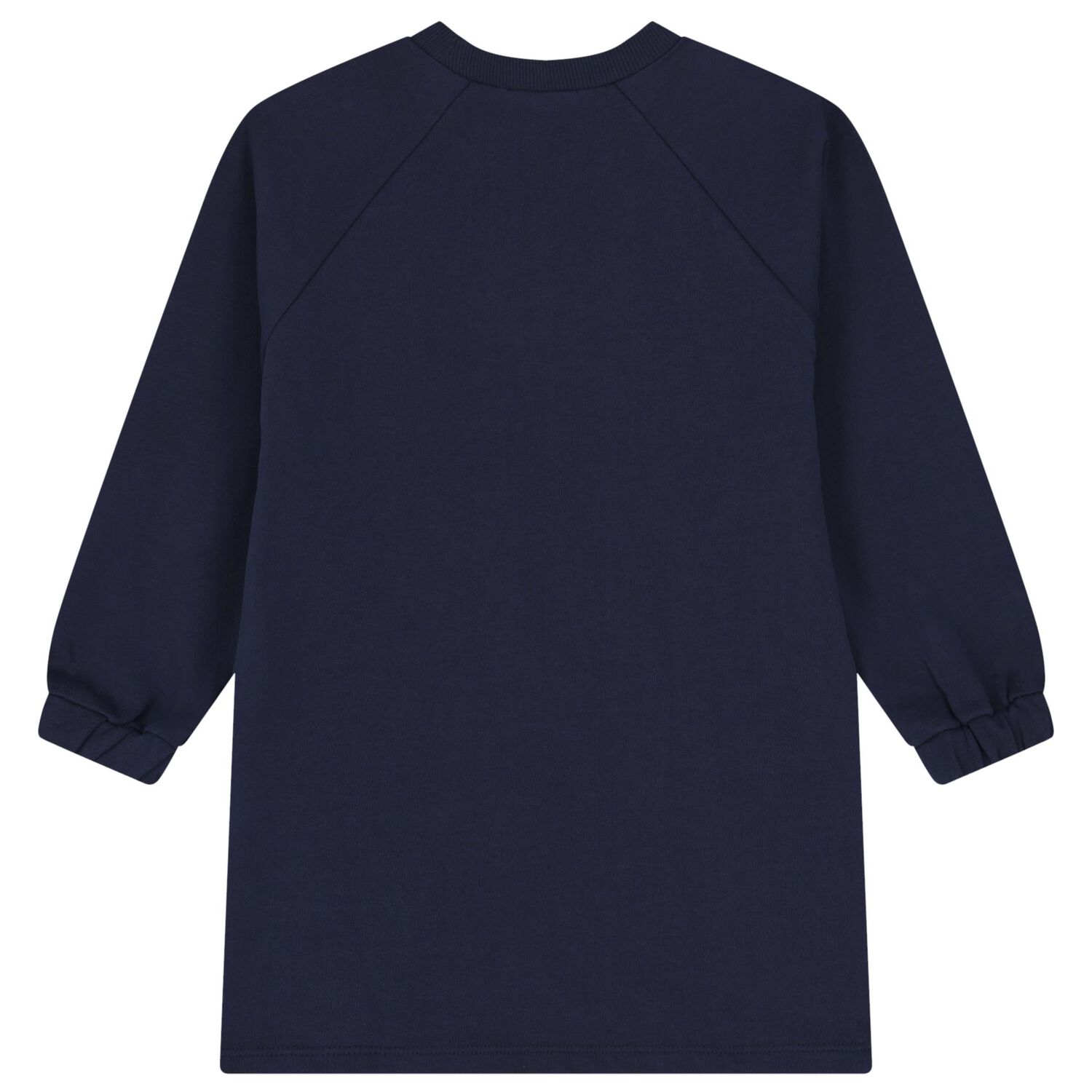 Girls Navy Blue Sequin Sweatshirt Dress , 1, hi-res
