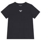 Boys Navy Blue Logo T-Shirt, 6, hi-res