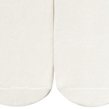 جوارب طويلة بالشعار باللون العاجي للبنات