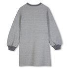 Girls Grey Logo Sweatshirt Dress, 1, hi-res