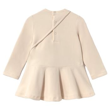 Younger Girls Beige Dress Set