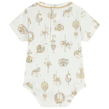 بدلة اطفال كاروسيل باللون الأبيض