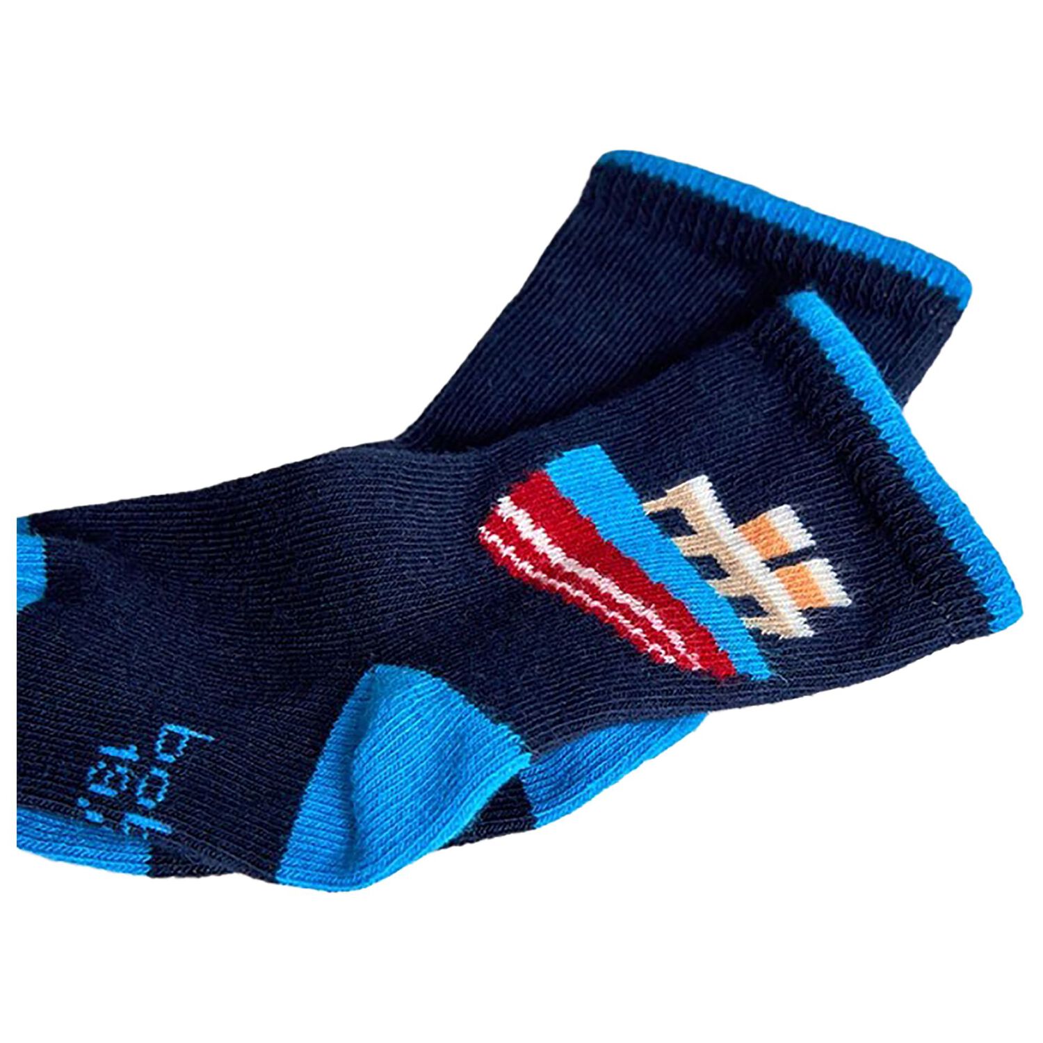 Boys Navy Blue & Red Socks ( 3-Pack ), 2, hi-res