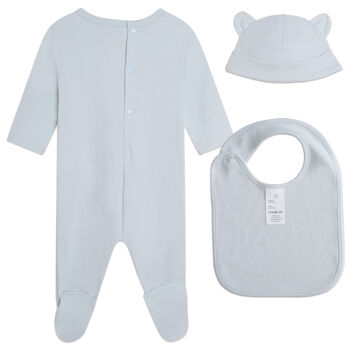 Baby Boys Blue Logo Babygrow Set