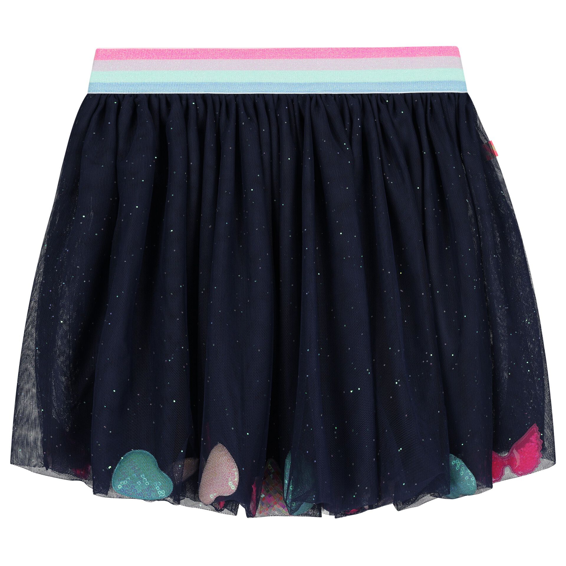 BILLIEBLUSH Girls Navy Blue Layered Tulle Skirt Junior Couture USA