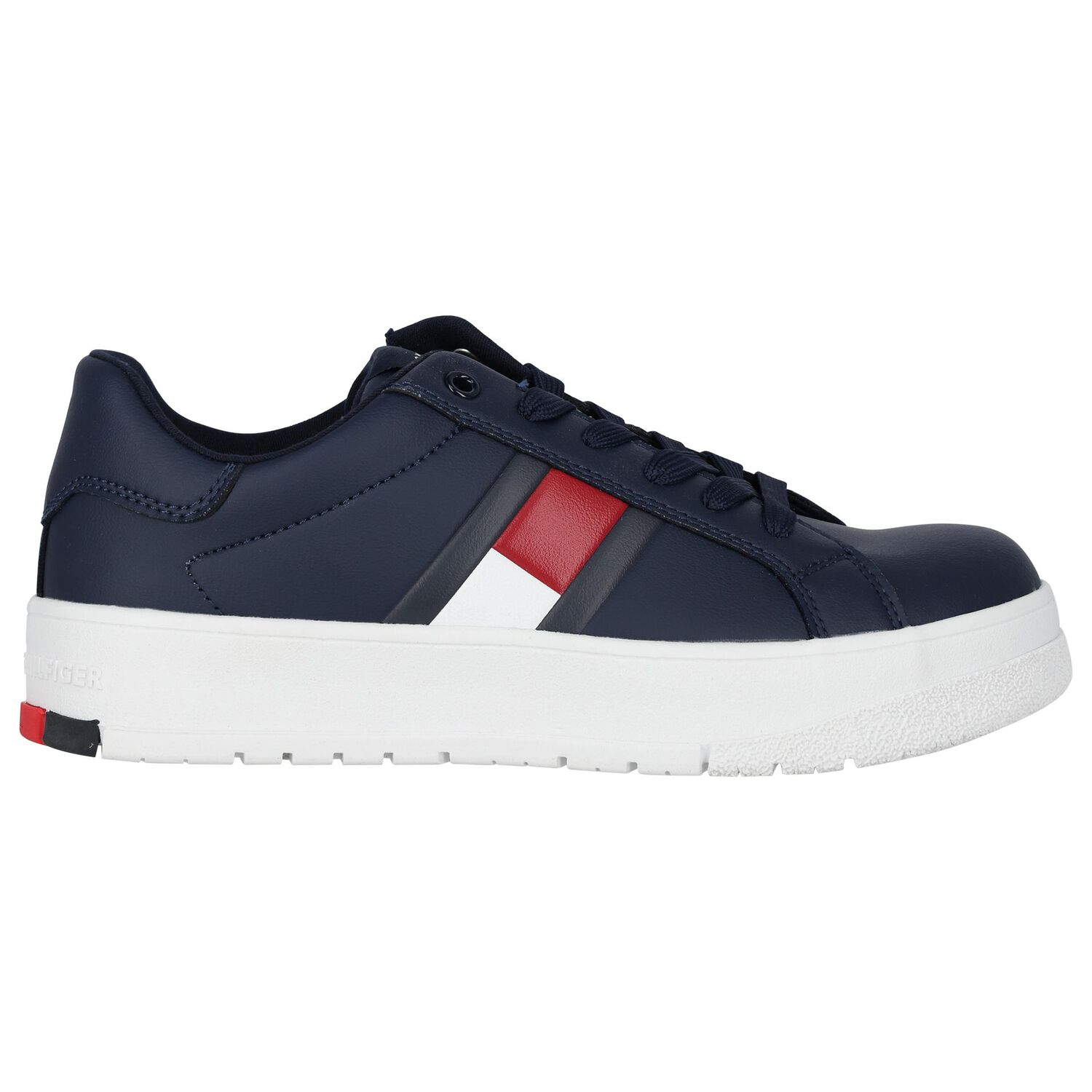 Boys Navy Blue Logo Trainers, 2, hi-res image number null