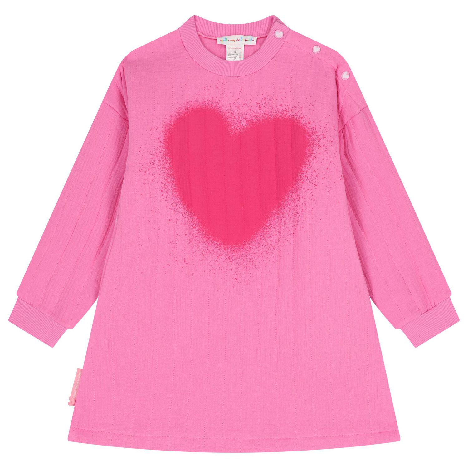 Girls Pink Heart Dress Set, 1, hi-res image number null