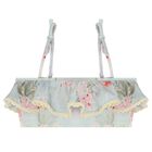 Girls Blue Floral Bikini, 1, hi-res