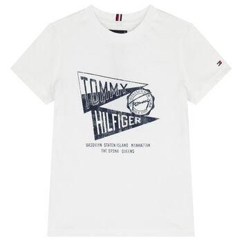 Boys White Logo T-Shirt