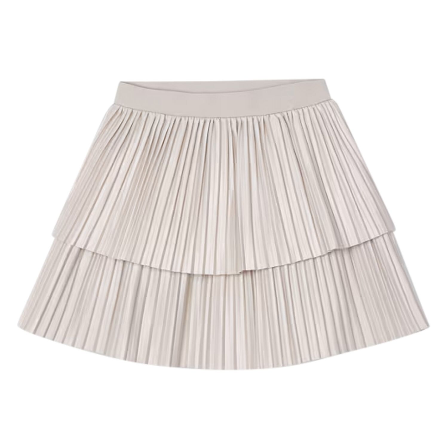 Girls Ivory Pleated Skirt, 2, hi-res