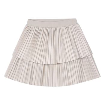 Girls Ivory Pleated Skirt